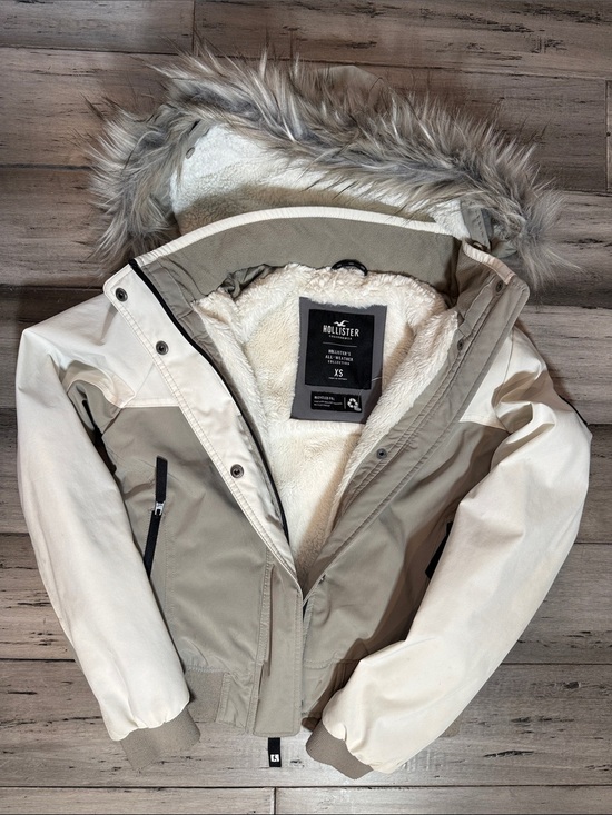 Hollister Jackets & Blazers - Hollister White and Grey Jacket